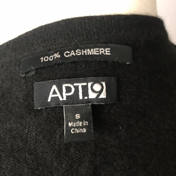 APT. 9 100% Cashmere Gray Argyle Cardigan Small - Picture 4 of 4